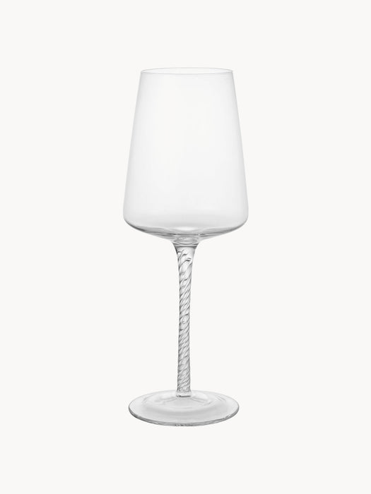 Mouth-Blown White Wine Glasses Bellevue, Set of 4
