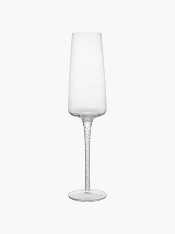 Mouth-Blown Champagne Flutes Bellevue, Set of 4
