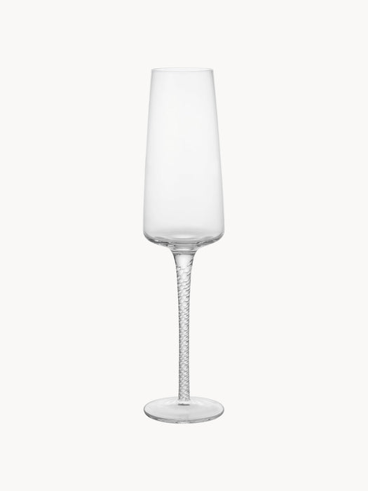 Mouth-Blown Champagne Flutes Bellevue, Set of 4