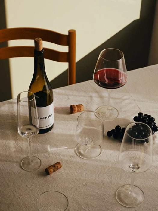 Mouth-Blown Red Wine Glasses Bellevue, Set of 4