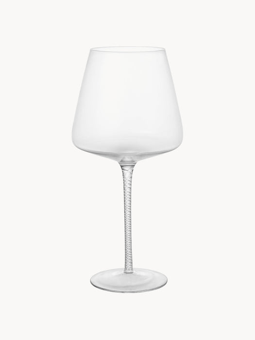 Mouth-Blown Red Wine Glasses Bellevue, Set of 4