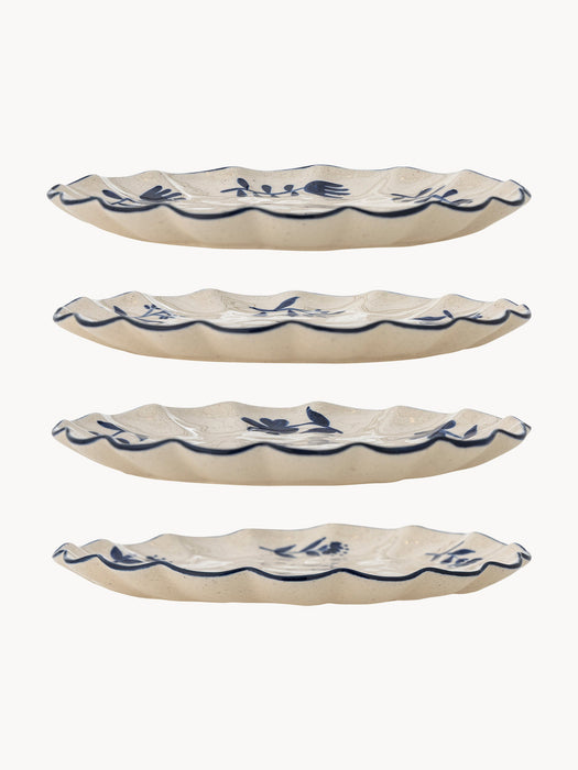 Hand-Painted Breakfast Plates Eimy Set of 4