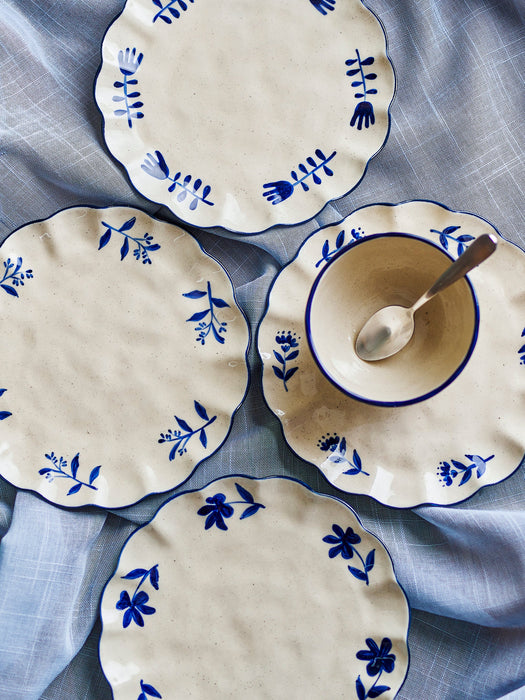Hand-Painted Breakfast Plates Eimy Set of 4
