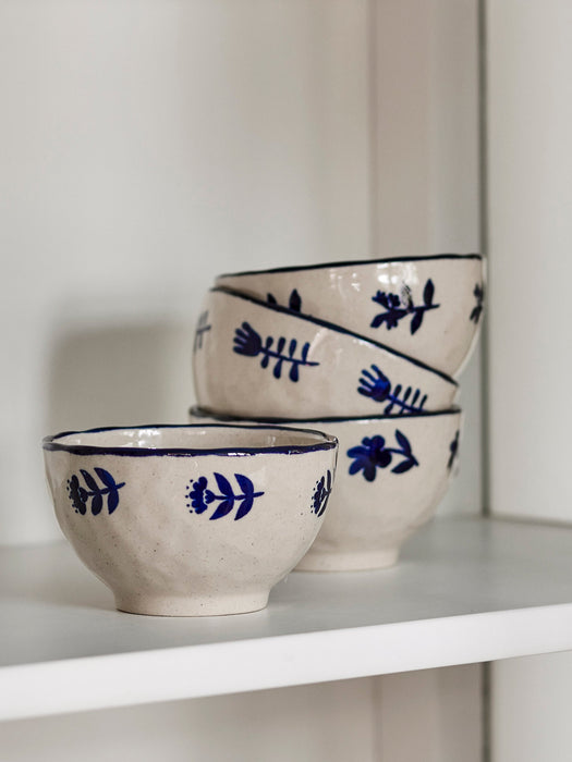 Hand-Painted Snack Bowls Eimy Set of 4