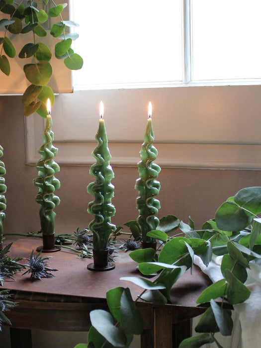 Handmade Dinner Candles Organic Set of 4