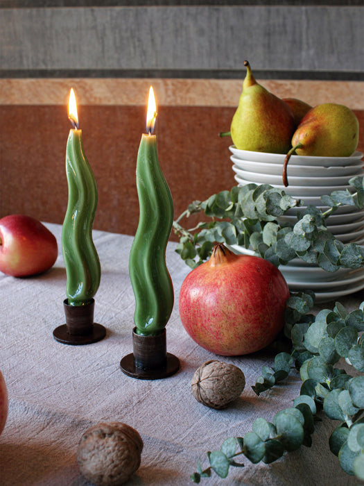 Handmade Dinner Candles Organic Set of 4