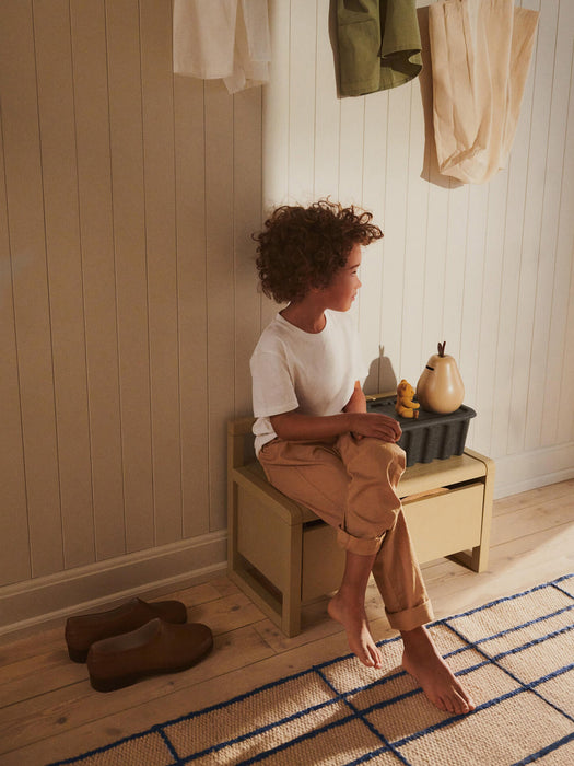 Kids Wooden Bench Little Architect with Storage