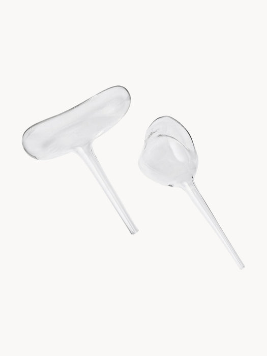Mouth-Blown Water Globes Mercury Set of 2