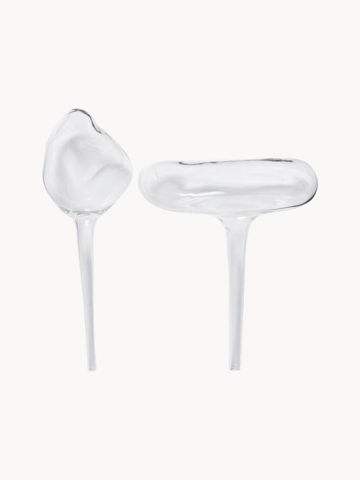 Mouth-Blown Water Globes Mercury Set of 2
