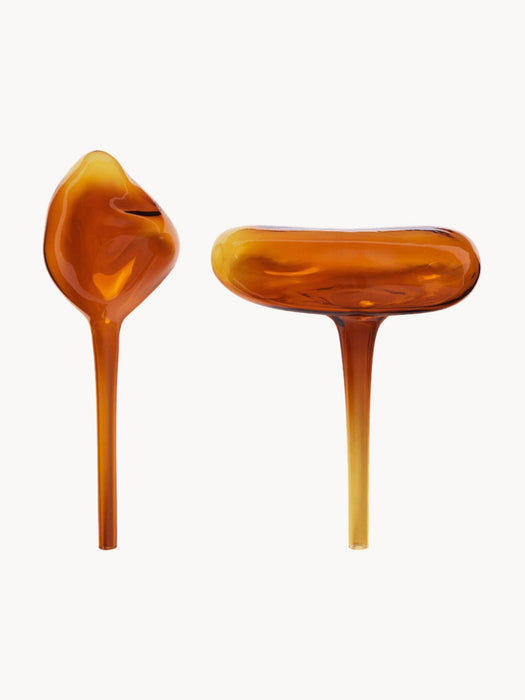 Mouth-Blown Water Globes Mercury Set of 2