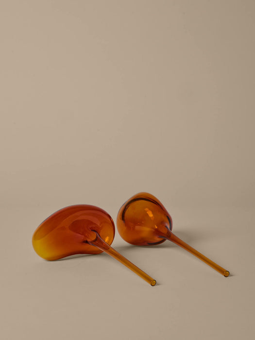 Mouth-Blown Water Globes Mercury Set of 2