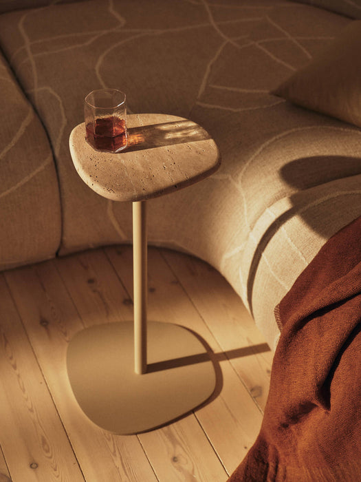 Plyo Travertine Side Table