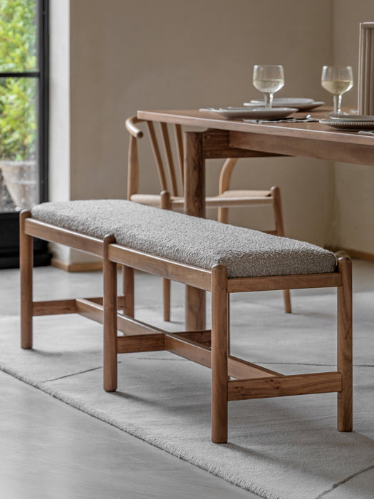 Upholstered Boucl Bench Cannes