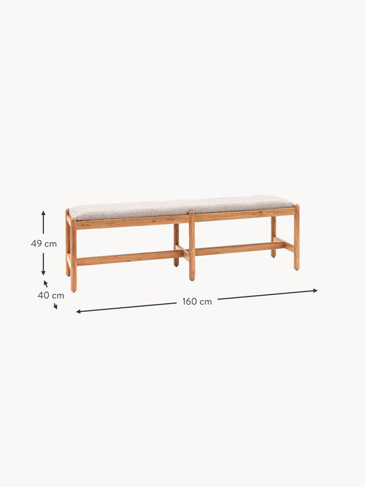 Upholstered Boucl Bench Cannes