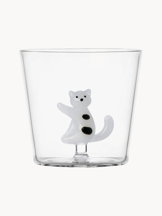 Handmade Borosilicate Tumbler Tabby Cat