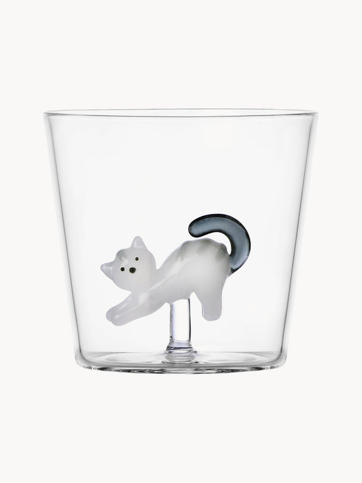 Tabby Cat Handmade Borosilicate Tumbler