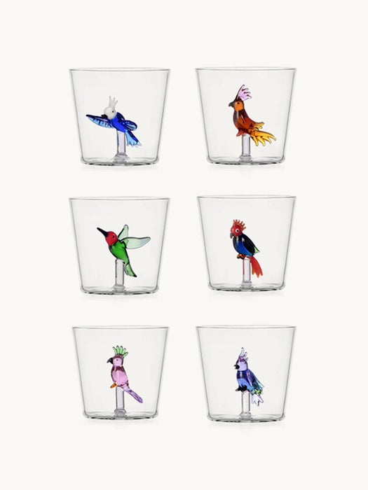 Handmade Borosilicate Tumblers Talking Trees Set of 6