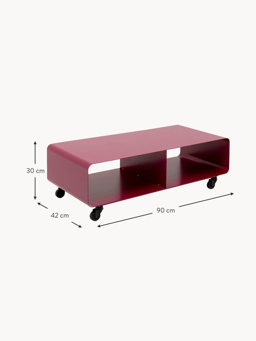 Metal Lowboard Lounge M with Wheels