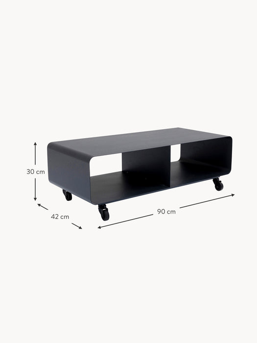 Metal Lowboard Lounge M with Wheels