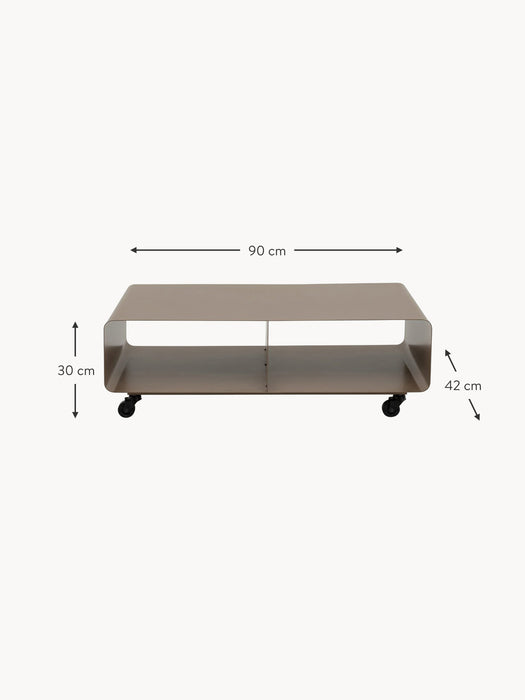 Metal Lowboard Lounge M with Wheels