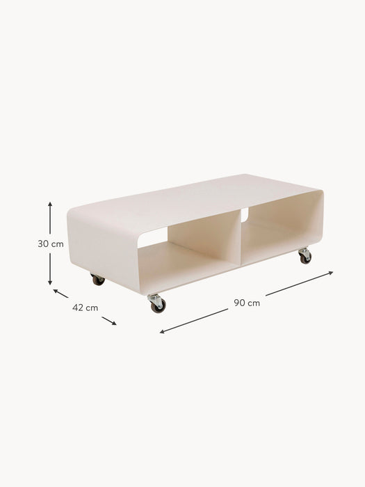 Metal Lowboard Lounge M with Wheels