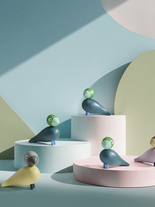 Hand-Painted Decorative Object Birds