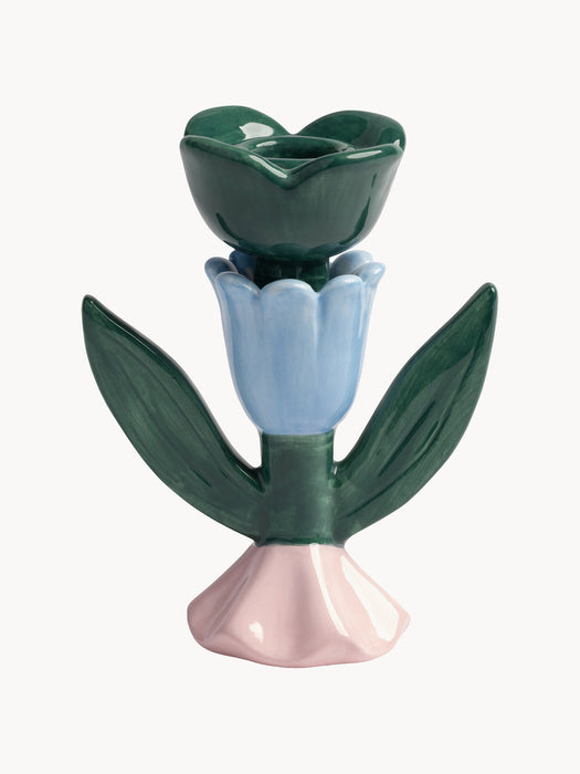 Hand-painted Candle Holder Blume