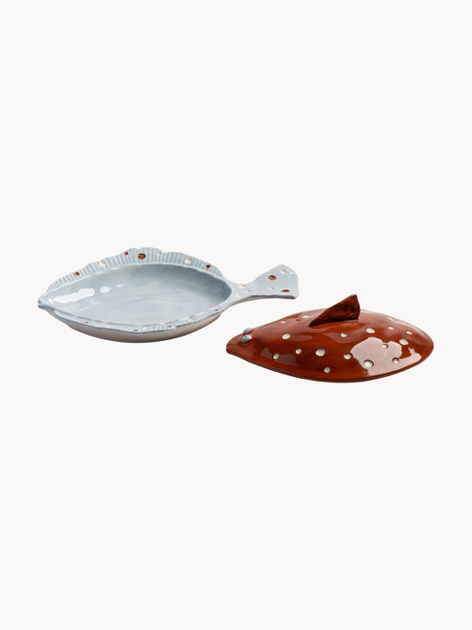 Handmade Serving Platter Tureen with Lid, Set of 2