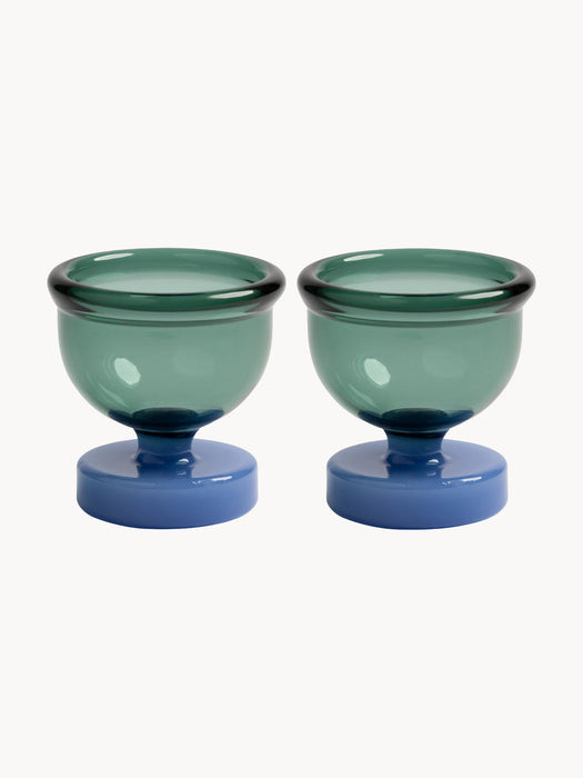 Handmade Borosilicate Egg Cups Cantine, Set of 2
