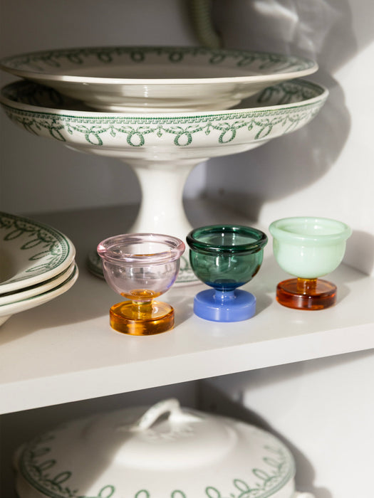 Handmade Borosilicate Egg Cups Cantine, Set of 2