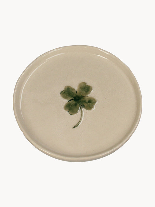 Dessert Plate Four-Leaf Clover