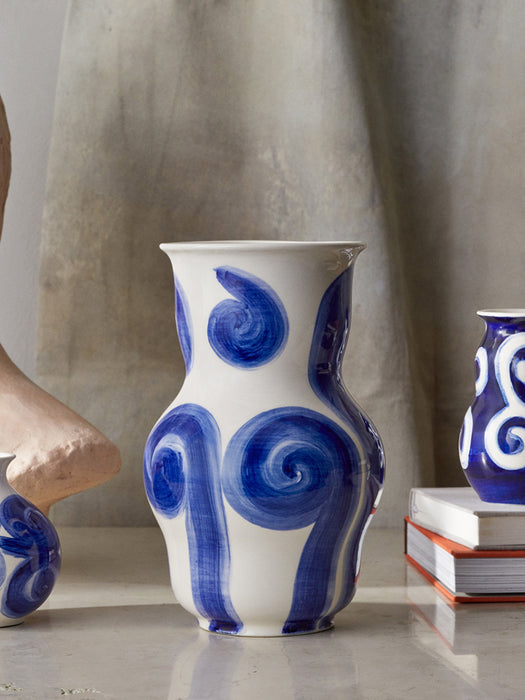 Hand-Painted Vase Tulle H 23 cm