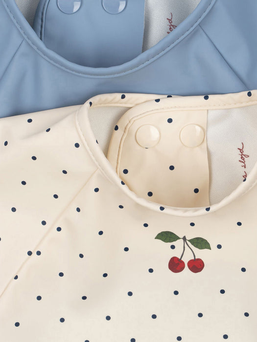 Bibs Navy Dot with Sleeves Set of 2 Various Sizes