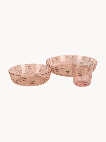 Cherry Kids Tableware Set, Set of 3