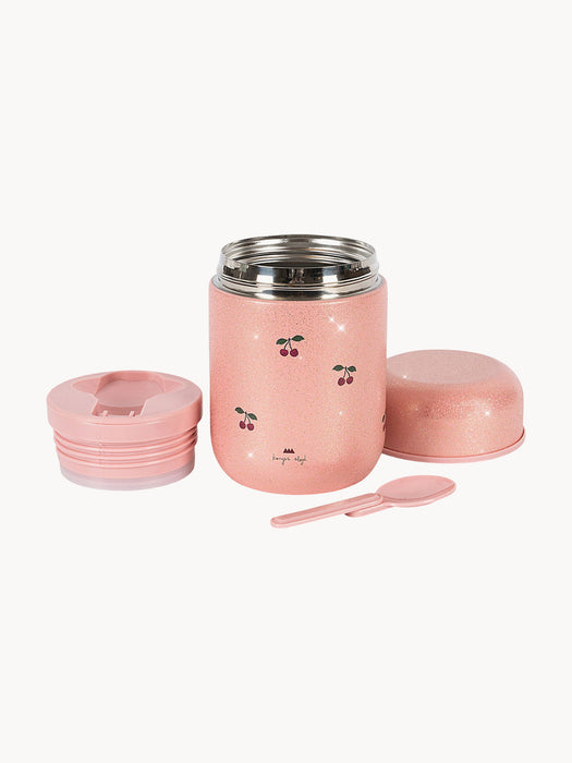 Glitter Thermo Food Jar Cherry