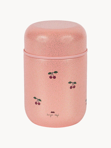 Cherry Glitter Thermo Food Jar