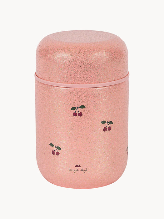 Glitter Thermo Food Jar Cherry