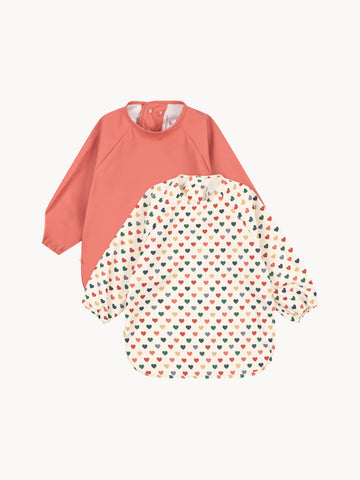 Faded Rose Bibs with Sleeves, Set of 2, Various Sizes