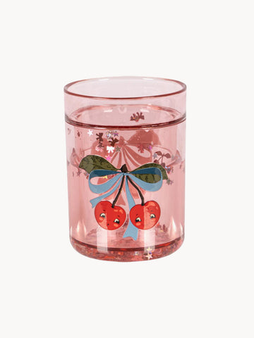 Cherry Bow Kids Glitter Tumblers, Set of 2
