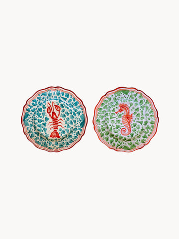 Menagerie Hand-Painted Ceramic Tableware Set, 1 Person, Set of 2