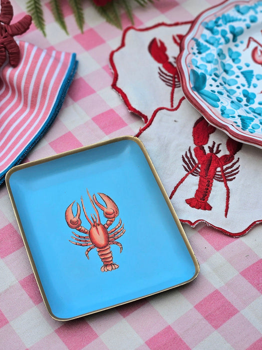 Hand-Painted Serving Platter Tropical