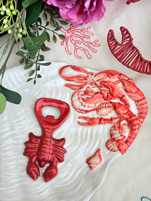 Hand-Painted Serving Platter Shell