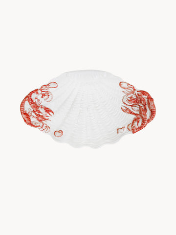 Shell Hand-Painted Serving Platter