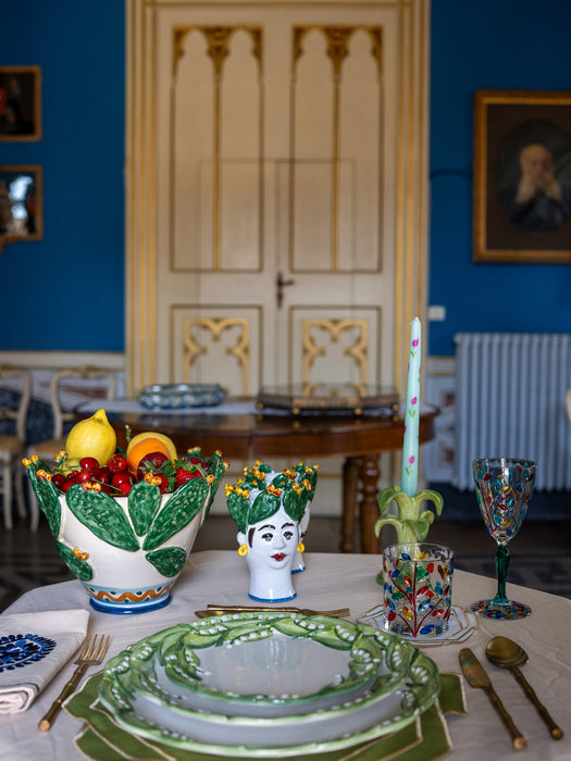 Hand-Painted Serving Bowl Sicilian Summer