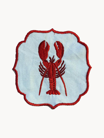 Lobster Embroidered Napkins, Set of 2