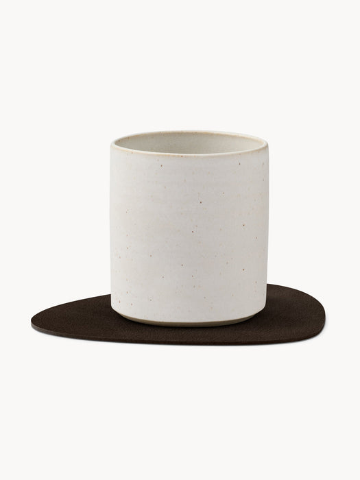 Handmade Asymmetrical Leather Coasters Curve Set of 4