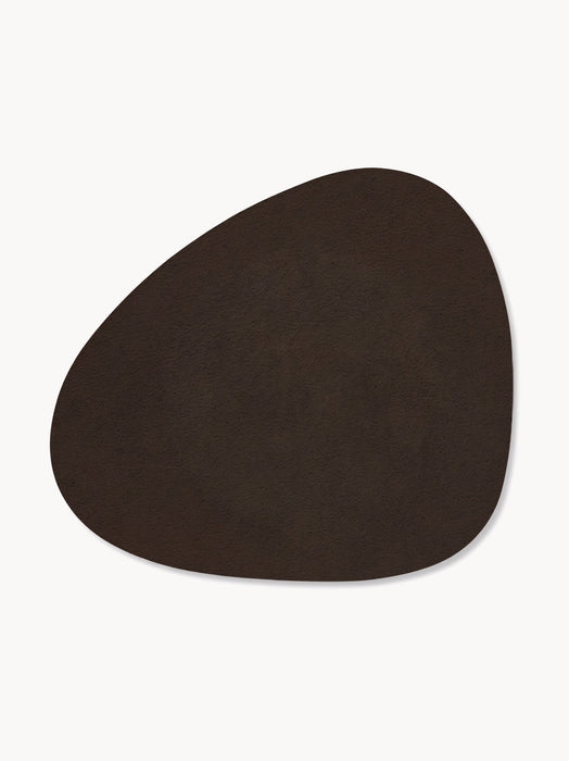 Handmade Asymmetrical Leather Coasters Curve Set of 4