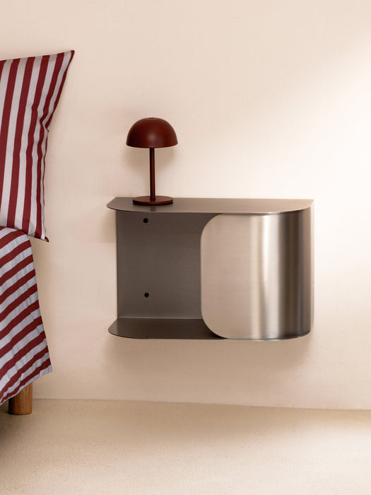Wall-Mounted Stainless Steel Bedside Table Brushy