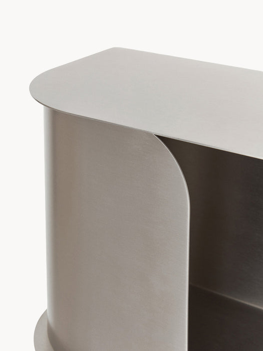 Wall-Mounted Stainless Steel Bedside Table Brushy