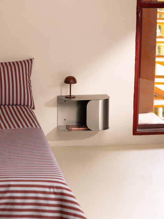 Wall-Mounted Stainless Steel Bedside Table Brushy